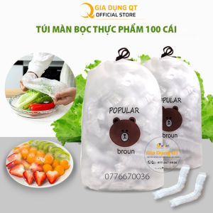 Màng Bọc Thực Phẩm Co Giãn Siêu Dai Có Chun Màng bọc thực phẩm túi gấu Chất Liệu Nilong PE Cao Cấp Có Thể Tái Sử Dụng Nhiều Lần