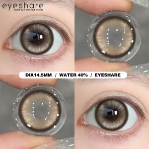 Eyeshare Softlens Lensa Kontak PAMPAS Seri Abu-abu/Coklat 1 Pasang Lensa Kontak Mata Kosmetik Rias Cosplay Soflens 14.5MM Ungu/Hijau