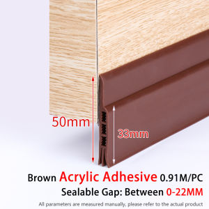 Door Draft Stopper Under Door Draft Blocker Insulator Door Silicone Sweep Weather Stripping Noise Stopper With Strong Adhesive
