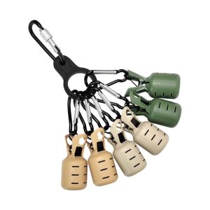 NOBLEE 6pcs Kits Dụng cụ câu cá Mồi câu mực Có móc đa năng Dụng cụ bảo vệ mồi Phổ thông Bọc móc bạch tuộc Egi có màng