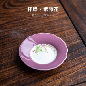 手绘花口主人杯功夫茶杯陶瓷仿古功夫茶杯个人单杯茶盏花图案杯子