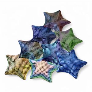 YOUSHI TOP Moveable Joints Starfish Decoration Articulating Colorful 3D Printed Starfish Toy Desk Decoration Gradient Movable Starfish Toy Decoration