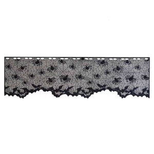 Halloweens Party Decoration Black Laces Lampshade Window Covering Light Filtering Suitable for Family Meetings Decoration