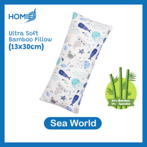 HOMIE【Ultra Soft Organic Bamboo Pillow】🏅 13x30cm   [ Breathable Hypoallergenic & Skin-Friendly ]