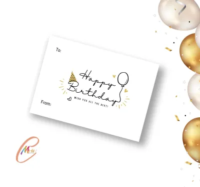 Happy Birthday Gift Tag | 10 pieces/pack