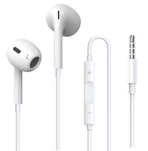 (HD1)3.5mm  In-Ear Volume Control with Microphone Universal for Daily Use Travel Online Class