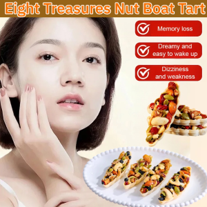 Eight Treasures Nut Boat Tart Astragalus Codonopsis Herbal Nut Tart Walnut Eight Treasures Healthy Snacks 黄芪党参八宝坚果船挞