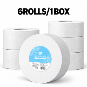 【Lucky Home】 【6 Rolls/Box】植护Botare 4-Ply Jumbo Toilet Rolls 400g / Commercial Bathroom Tissue / Virgin Wood Pulp