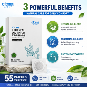 [Ready SG Stock| ATOMY Ethereal Oil Patch | 5 sheets | Natural Aroma Relief Patch | Authentic Korea