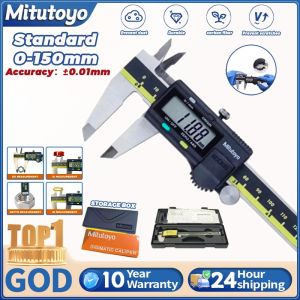 Mitutoyo Electronic Digital Caliper Absolute Scale Stainless Steel Vernier Caliper 150mm 200mm 300mm Precision Measuring Tools Angkup Digital Elektronik