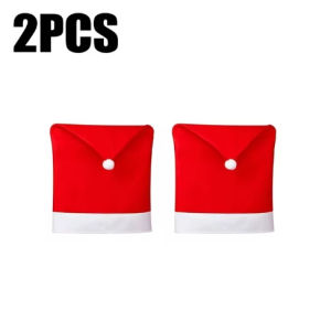 60x50cm Christmas Chair Covers Xmas Chair Decoration Red Santa Claus Hat Chair Back Covers Cloth Christmas Decor