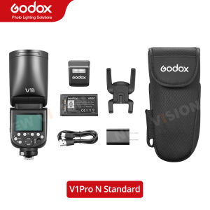 GODOX V1 PRO C 2.4G Camera Flash 1/8000s HSS 1.3s Recycle Time with M/TTL Flash Mode 10 Levels Adjustable Brightness Support Type-c Powered with Power Supply Port & Detachable Sub Flash Speedlite Compatible with Canon EOS Cameras