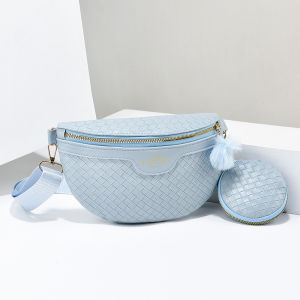 UISNMALL #YB801 Womens PU Leather Check Crossbody Wallet Bag Waist Bag Chest Bag with Mini Coin Purse