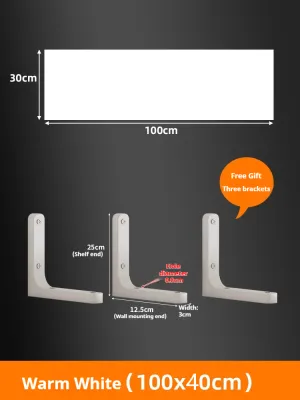 AIBM Wall shelf wooden board shelf rectangular wall-mounted bookshelf fixed shelf multi-level wall shelf wall hanger