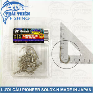 Lưỡi Câu Cá Pioneer Kantsuki Soi DX Nickel Made In Japan Size 20 3/0 Hộp 20 Cái