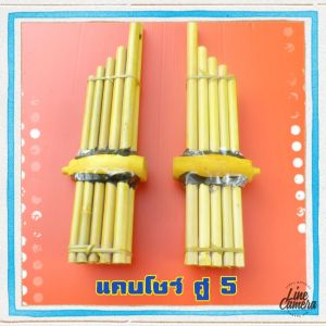 แคนเด็ก แคนโชว์คู่ 5 มีเสียง เป่าได้จริง งานละเอียด ขนาด32ซม. เหมาะกับเด็ก 2  ปี ขึ้นไป