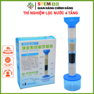 Thí Nghiệm Tự Làm Hệ Thống Lọc Nước Sạch 4 Tầng. Đồ chơi giáo cụ giảng dạy khoa học công nghệ STEM cho trẻ em STEM3G