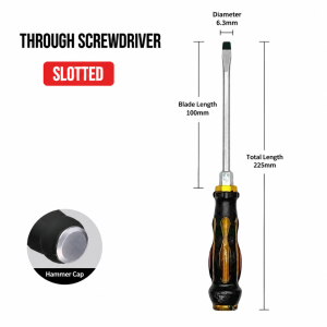 K9SEQ ic Head Impact Screwdriver PP Handle Through-hole Flathead Screwdriver Professional Sturdy Phillips Screwdriver Multipurpose