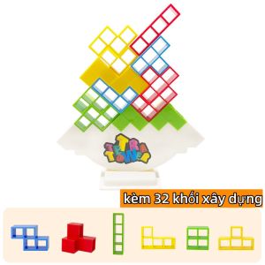 Bộ đồ chơi xếp hình tháp Tetra cân bằng với gạch lắp ráp cho bé đồ chơi trẻ em giáo dục Montessori-đồ chơi phát triển trí tuệ