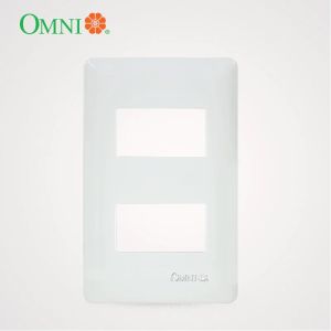 OMNI 2-Gang Electrical Switch Outlet Plate in Ivory Designer Series - DWP-112