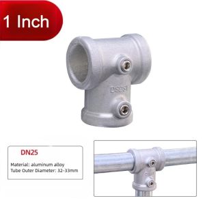 VIVIDI Aluminum Alloy Steel Pipe Fitting Connector 1\2/3\4"/1 Fixed buckle Frame Fasteners  Elbow Circular Pipe Connector Steel Tube Shelf