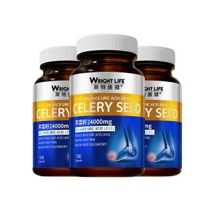【3 Bottles】Wright Life Celery Seed Extract 24000mg Gout Supplement For Relieve Joint Pain And Gout Discomfort & Balance Uric Acid Level - EXP:2027/2028