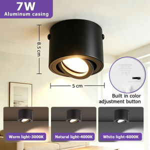CANMEIJIA LED Downlight Ceiling Light Surface Mounted Rotatable Lamp GU10 Light Bulb Foldable Lamp Lights Ceiling lamp Spot Light