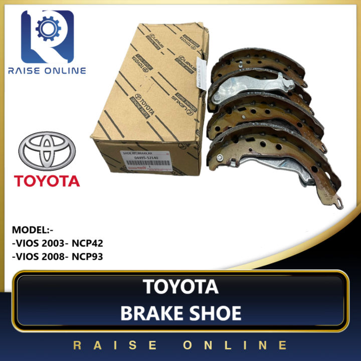 100% GENUINE TOYOTA BRAKE SHOE 04495-52140 TOYOTA VIOS 2003- 2010 NCP42 ...