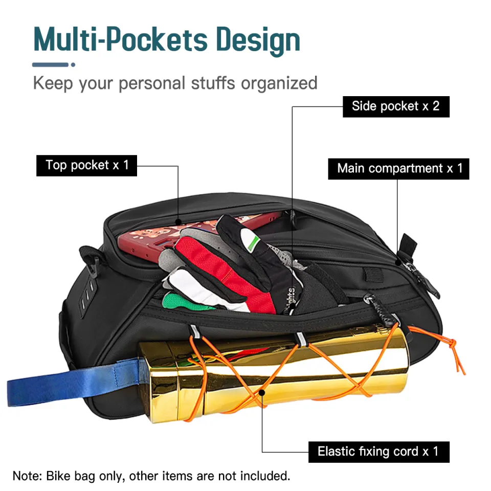 3-in-1 Bike Rack Bag Trunk Bag Waterproof Bicycle Rear Seat Bag