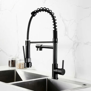 Kitchen Faucet 304 Stainless Steel Kitchen Faucet Pull Out 2 in 1 360° Rotate Kitchen Faucet with Flexible Hose Kitchen Sink Faucet