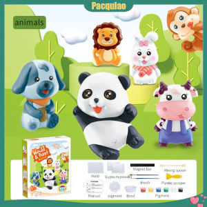Childrens DIY animal dinosaur plaster mold molding toys painting sets male and female creative coloring graffiti color painting toys