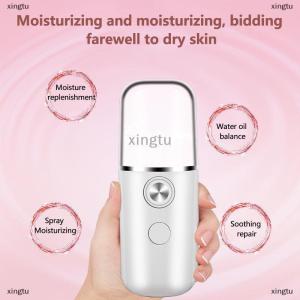 [COD] xingtu 30ML Mini Facial Steamer Personal Nano Sprayer USB Nebulizer Humidifier Moisturizing Hydrating Women Beauty Skin Care Tool
