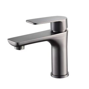 SXH Copper core long flat single-hole hot and cold water basin faucet for bathroom washbasin