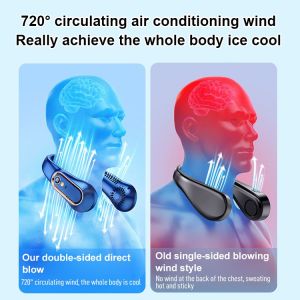 Original portable hanging neck fan 360 degree lazy neck fan summer outdoor travel USB fan