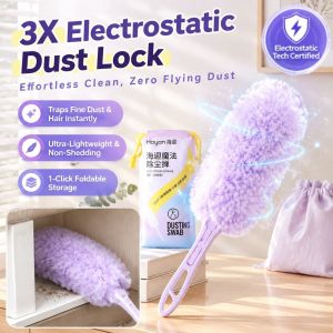 Foldable Replaceable Electrostatic Dust Duster Silent Car Feather Duster Ceiling Fan Duster Absorb Dust Save Strength Household Cleaning Artifact