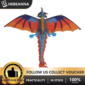 hebeanna Large 3D Nylon Kite Flying Dragon Kite with 100m Line Family Outdoor Toy