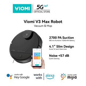 Viomi V3 Max Smart Robot Vacuum and Mop | 3-in-1 Functions | LIDAR Laser Navigation Tech