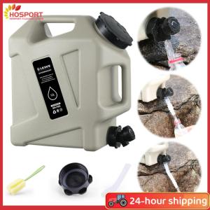 【HOSPORT】12L Drinking Water Bucket Leak-Proof Water Dispenser Carrier Large Capacity Water Storage Tank for Vehicle Car Camping