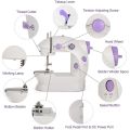 Mini Sewing Machine Double Speed Automatic Thread Portable Sewing Clothes Repair Needle Mesin Jahit Kain Penjahit Jarum. 