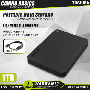 Toshiba External Hard Drive 1TB/2TB Canvio Basics USB 3.0 HDD Enclosure Portable 2.5" Hard Drive External Storage External Hard Disk Suitable for PC Laptop Windows