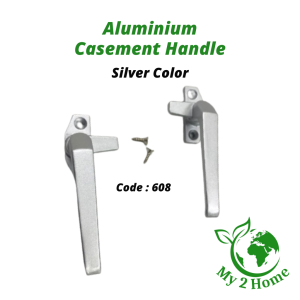 CH-608 Aluminium Casement Handle FREE SCREW 608 Casement Window Handle Casement handle lock Pemegang Tingkap Kaca With Screw 铝窗手柄