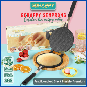 COD Cetakan kue jepit semprong teflon anti lengket Egg Roll Round Shape Dessert Mold waffle KJ-059