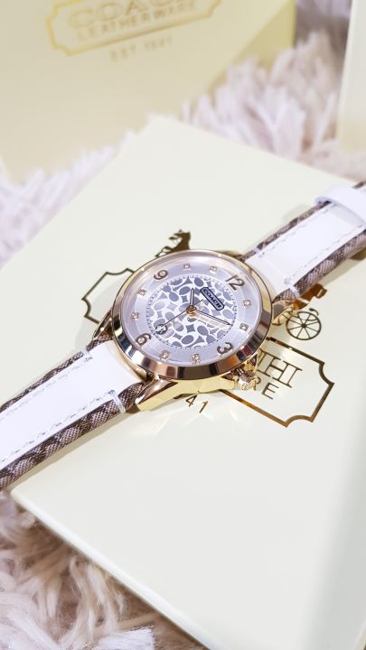 Coach boyfriend hotsell watch white