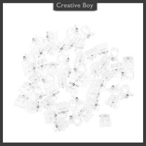 [Creative] 50Pcs Transparent 6 Claws Orchid Clips Plastic Butterfly Flowers Support Clear Fixer For Garden Vine Stem Plants Climbing