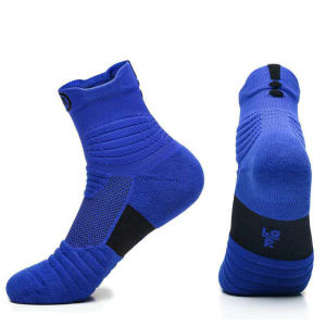 Men Low Cut Basketball Socks 1 Pair Anti‑Slip Terry Cushion Moisture Wicking Stokin Sukan Sport Training