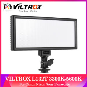 Viltrox L132T Professional Ultra-thin LED Video Light Photography Fill Light Adjustable Brightness and Dual Color Temp.max Brightness 1065LM 3300K-5600K Cri95+for DSLR Camera