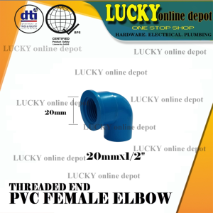 BLUE PVC FEMALE ELBOW PIPE FITTINGS