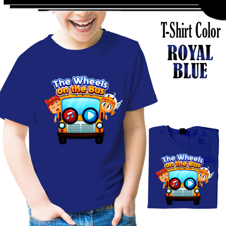 Wheels on the Bus Shirt for Kids and Adult Cartoon Character