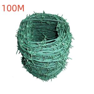 50/100 /200 Meters Iron Barbed Wire Roll Fence Barbed Wire Anti-climb Protect Fence Galvanized Anti-rust Stee Wire Used for pasture fencing fence guard
