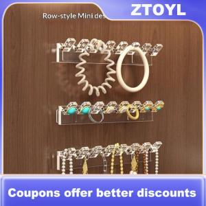 【ZTOYL】 3Pcs Self-Adhesive Necklace Organizer Space-Saving Multi-Functional Jewelry Organizer Necklace Holder Wall Mounted